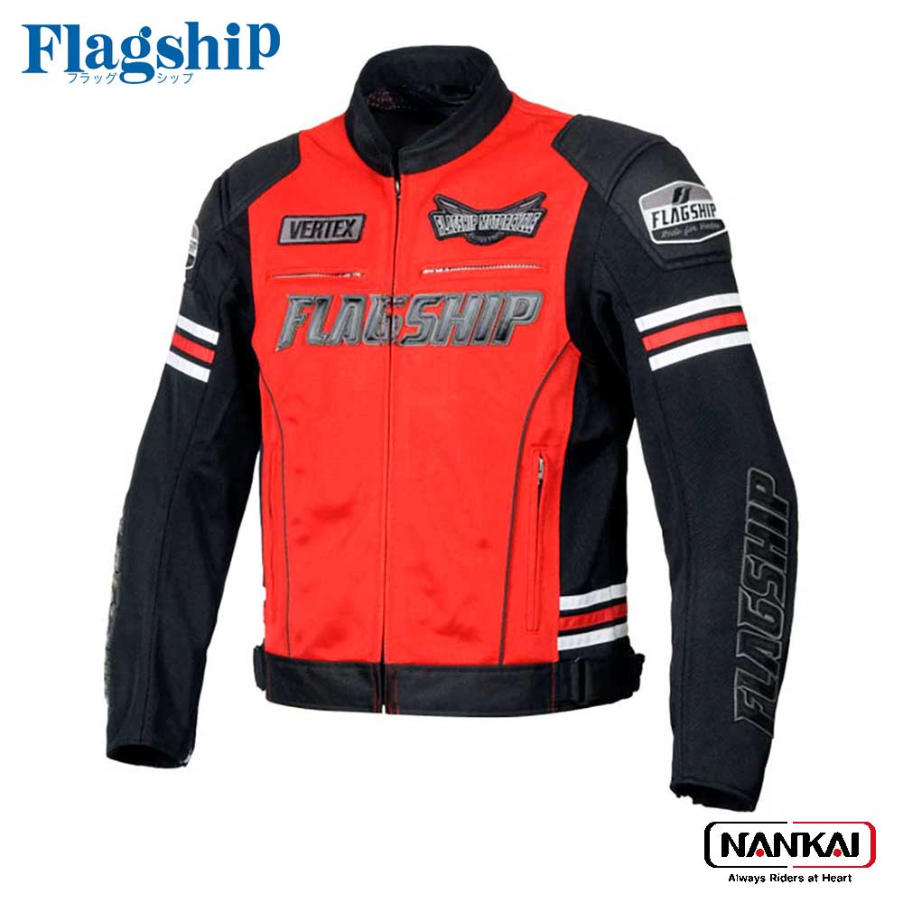 【7/18～26開催！店内全品で使える最大7,500円OFFクーポン企画】FLAGSHIP フラッグシップイクシードメッシュＪＫＴ FJ-S214 RED｜ナンカイブランドショップ