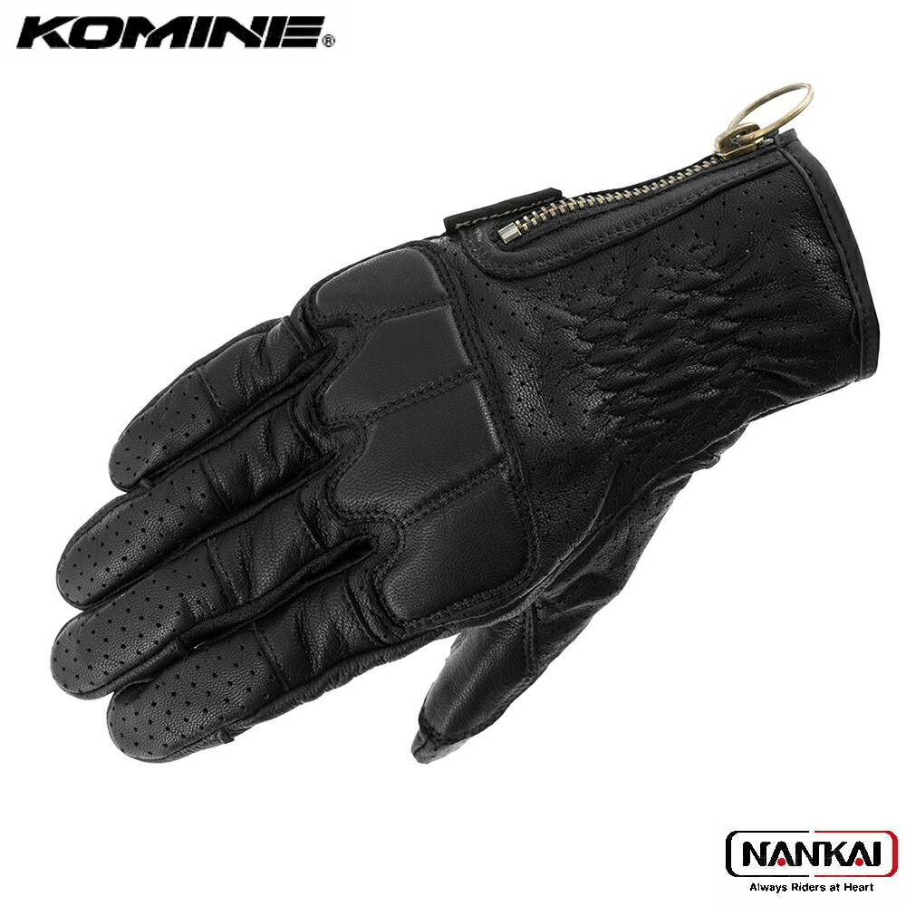 KOMINE コミネ プロテクト レザー グローブ BLACK GK2553