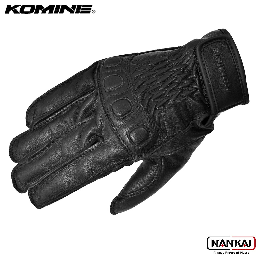 KOMINE コミネ ビンテージ レザー グローブ BLACK GK720