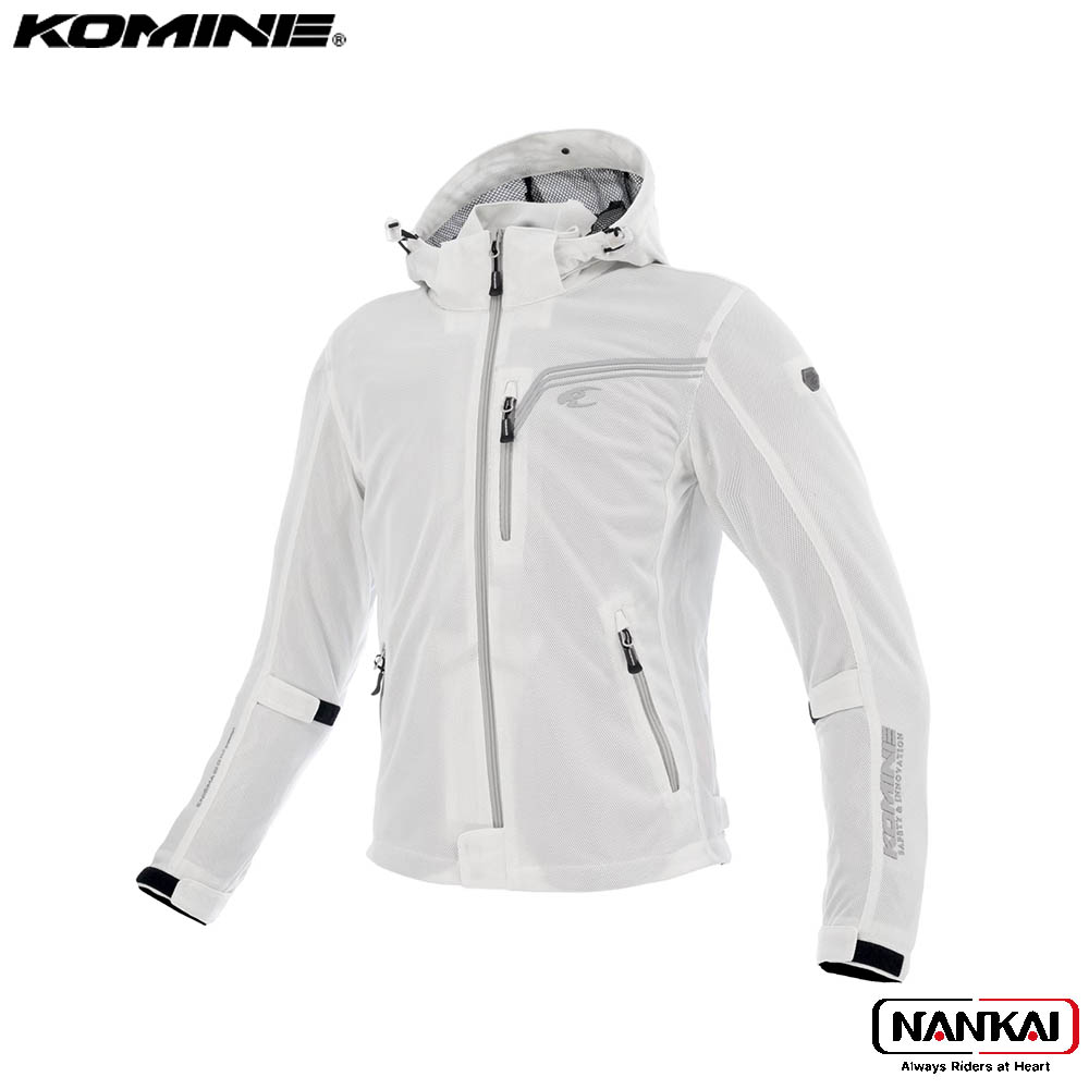 【7/18～26開催！店内全品で使える最大7,500円OFFクーポン企画】KOMINE コミネ エニグマG2フルメッシュパーカ シルバー　品番：JK-186｜ナンカイブランドショップ 15,015円