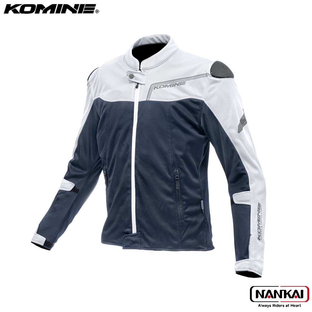 KOMINE コミネ エニグマG2ハイプロテクトフルメッシュジャケット ネイビーシルバー　品番：JK-188