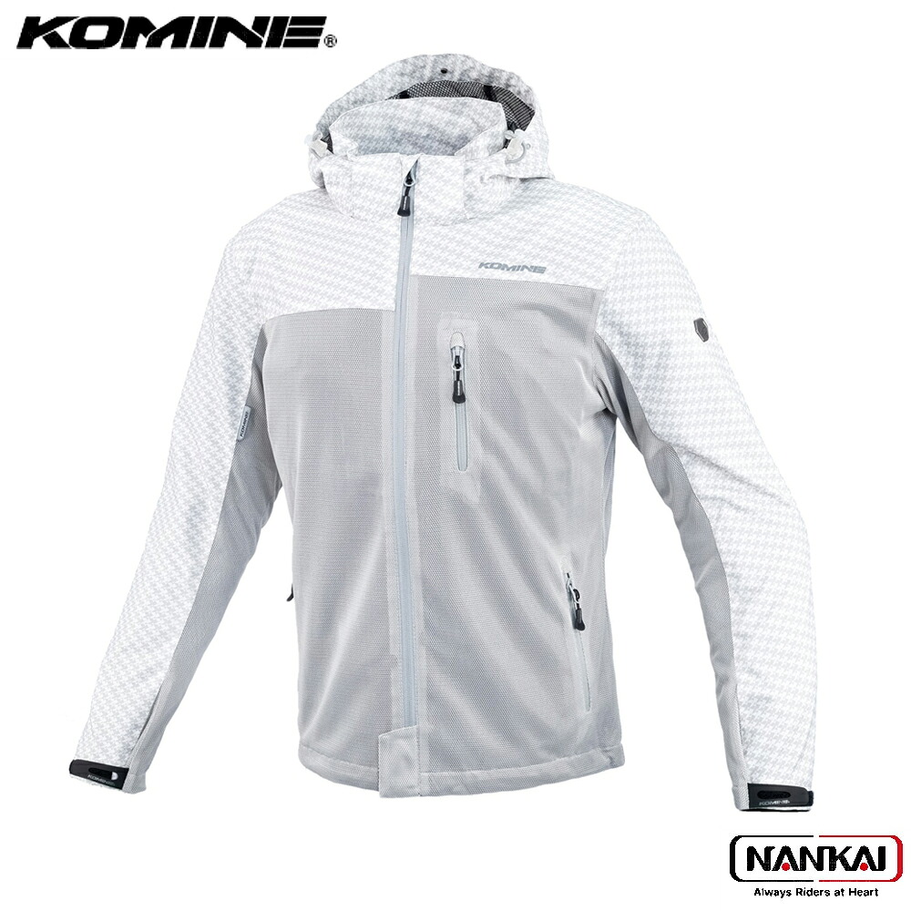 【7/18～26開催！店内全品で使える最大7,500円OFFクーポン企画】KOMINE コミネ プロテクトメッシュパーカーテン K CHIDORI SILVER JK1143｜ナンカイブランドショップ