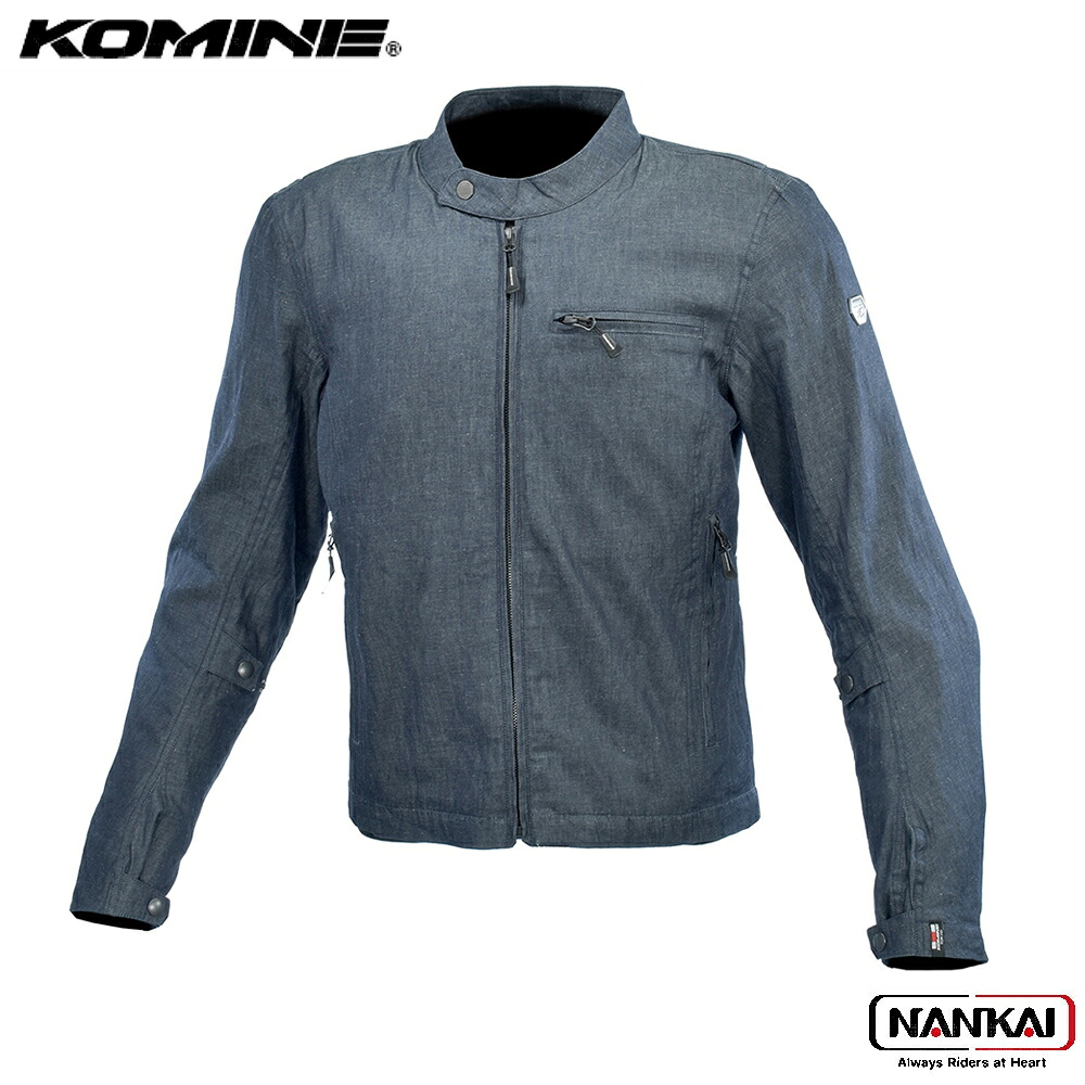 KOMINE コミネ プロテクト シングル リネン ジャケット DEEP INDIGO JK160