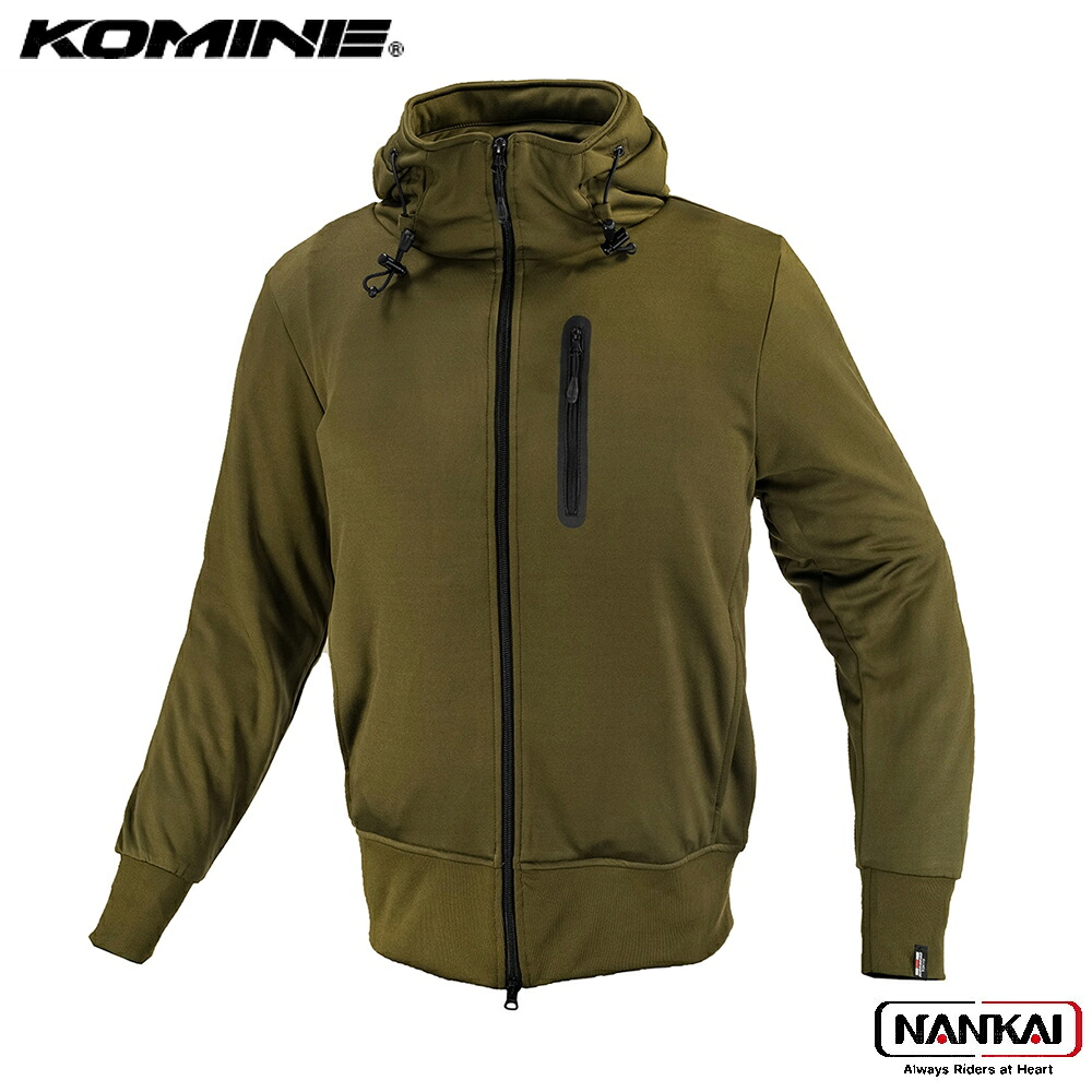 【7/18~26開催!店内全品で使える最大7,500円OFFクーポン企画】KOMINE コミネ プロテクト KV パーカ OLIVE JK6044|ナンカイブランドショップ