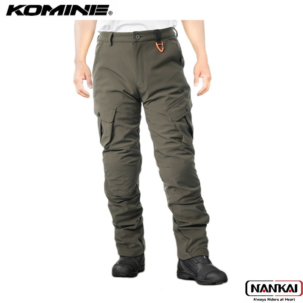 【7/18~26開催!店内全品で使える最大7,500円OFFクーポン企画】KOMINE コミネ エニグマG2 ゲルクッションウインドプルーフパンツ オリーブ PK941|ナンカイブランドショップ
