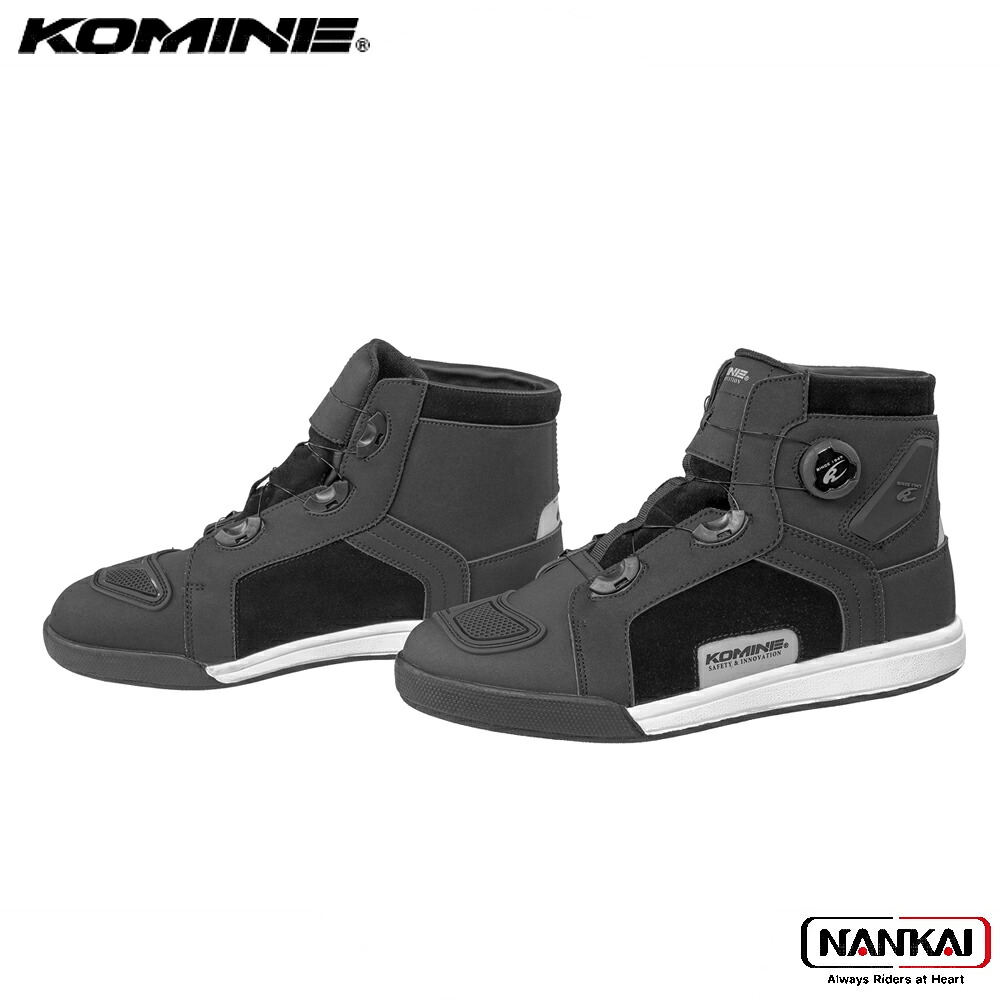 KOMINE コミネ ダイヤルフィットWPマイクロファイバースニーカー BLACK BK300
