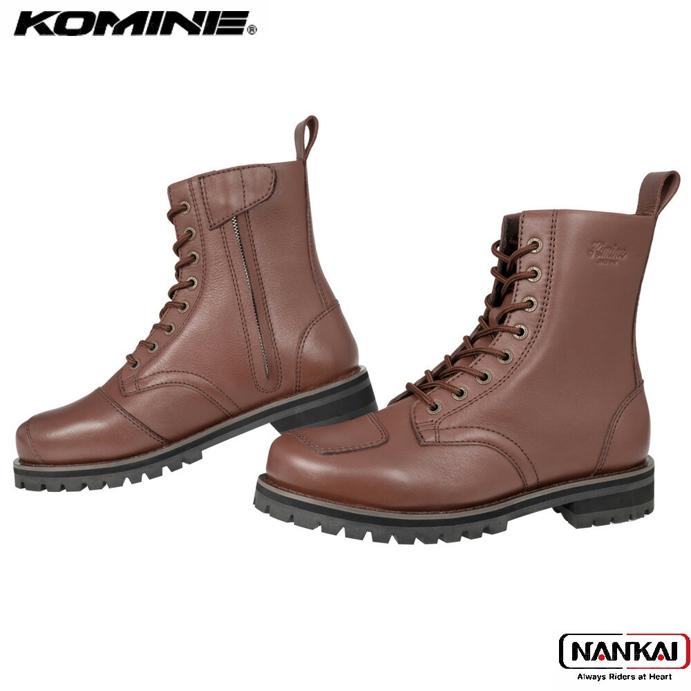 【7/18～26開催！店内全品で使える最大7,500円OFFクーポン企画】KOMINE コミネ 本革ブーツ ブラウン SB303｜ナンカイブランドショップ