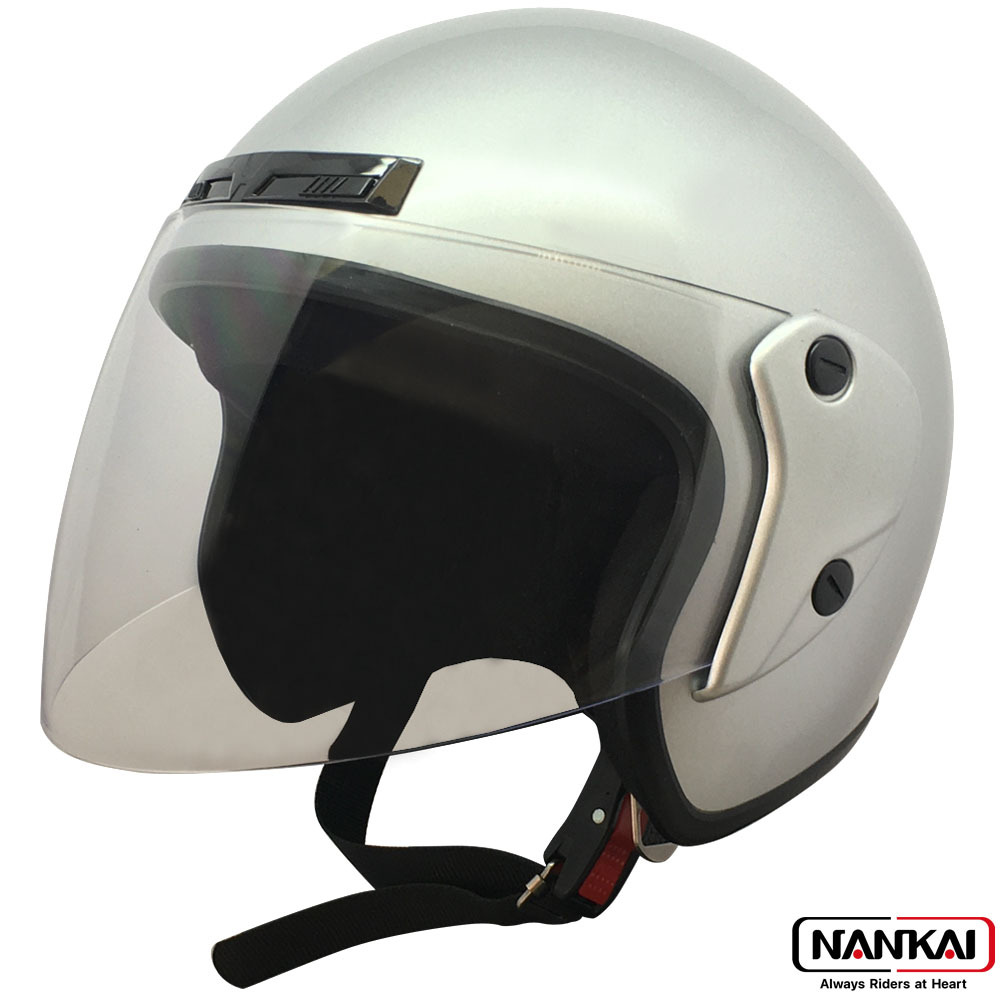 バイク用ヘルメット ジェット Zero Factory シルバー ゼロファクトリー オープンフェイスヘルメット ハーフ スポーティー かっこいい オートバイ ヘルメット 銀 ZF-403
