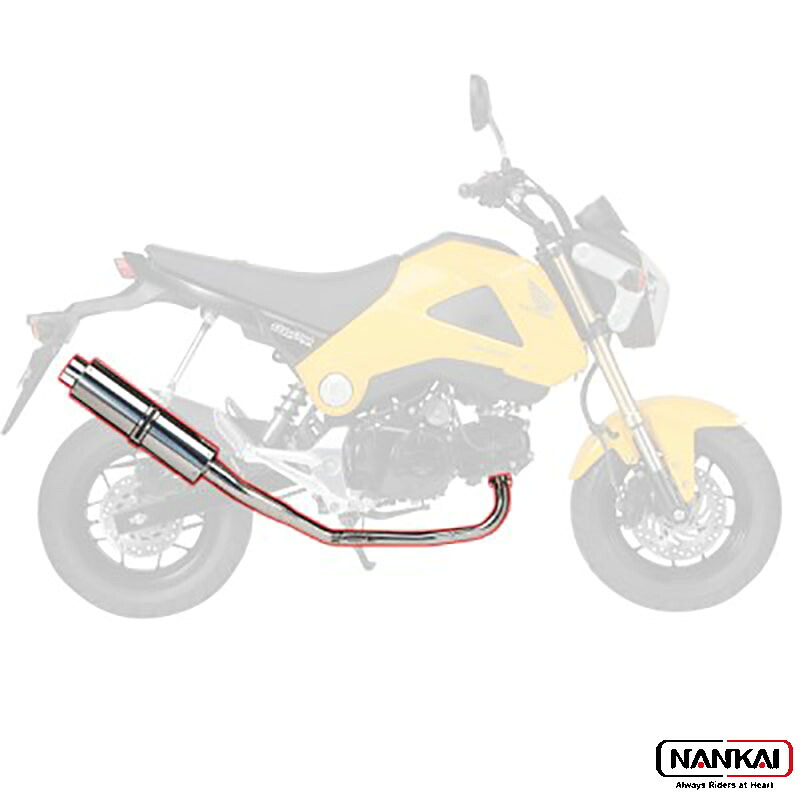（在庫限り！）NANKAI ナンカイオリジナル GROM パワーコンプマフラー・タイプ2J (ダウンタイプ)(政府認証タイプ) GM-02J 南海部品