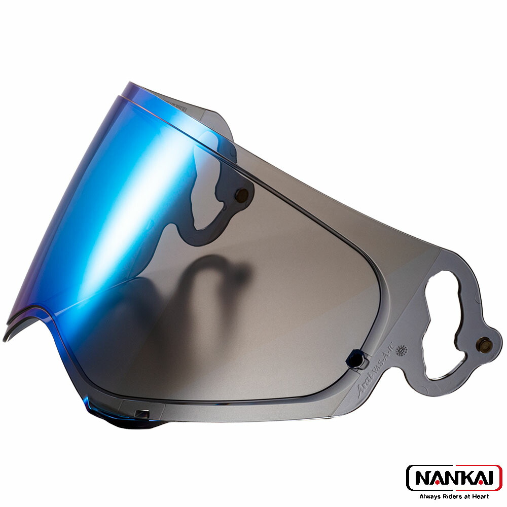 ヘルメットシールド Arai VAS-A NANKAI ナンカイ (ナンカイ) プレミアム ミラーヘルメットシールド セミスモークベース ブルー PMS