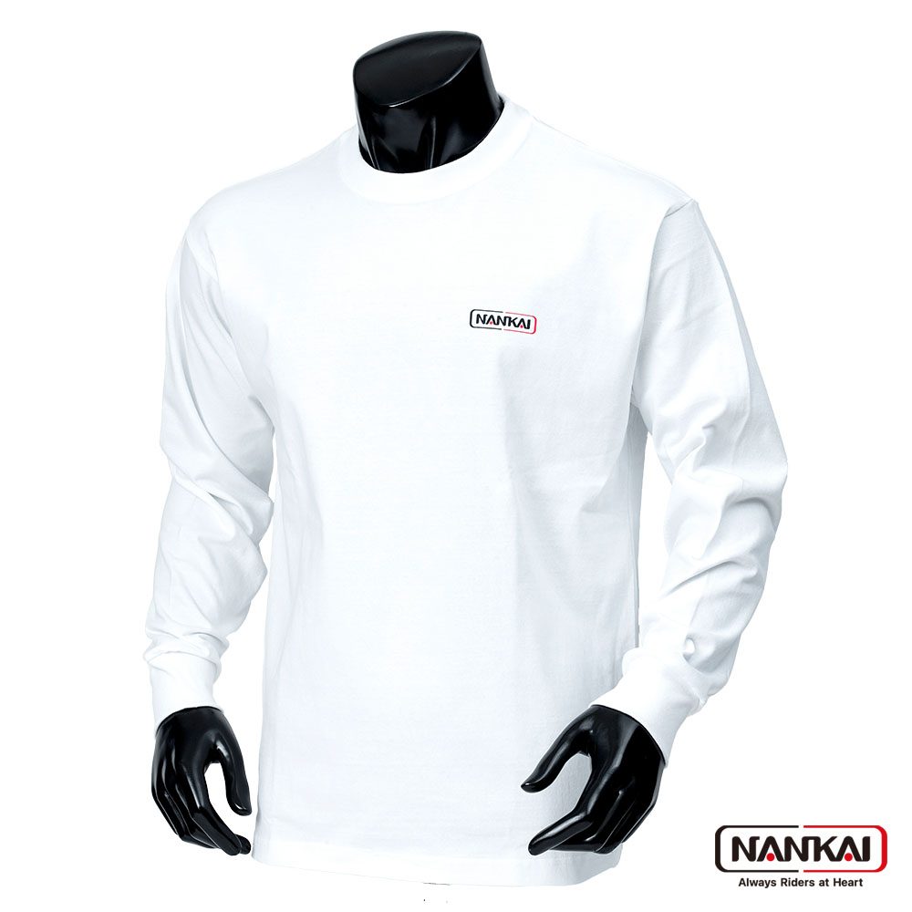 NANKAI ナンカイ コーポレートロゴコットン長袖Tシャツ ホワイト SDW-3503 南海部品