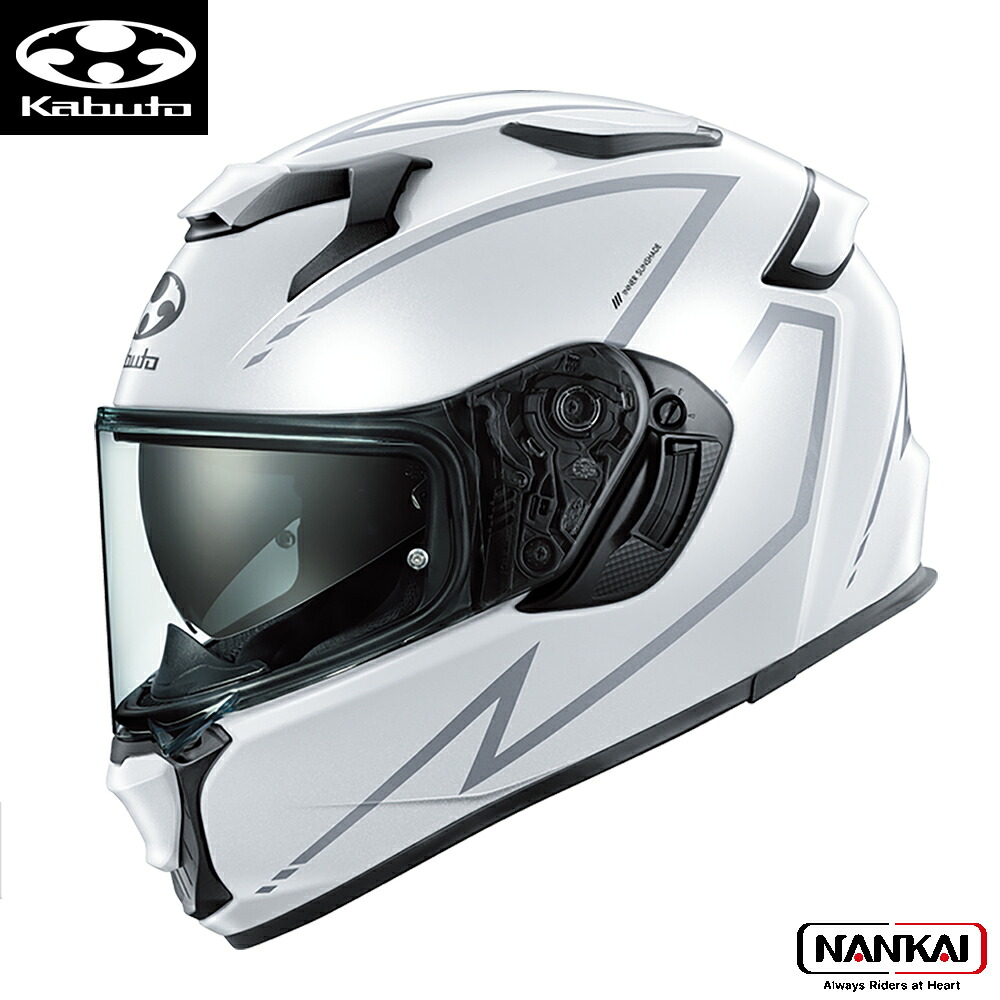 フルフェイス OGK Kabuto オージーケーカブト KAMUI-5 SPRIA カムイファイブ スプリア パールホワイト シルバー ヘルメット