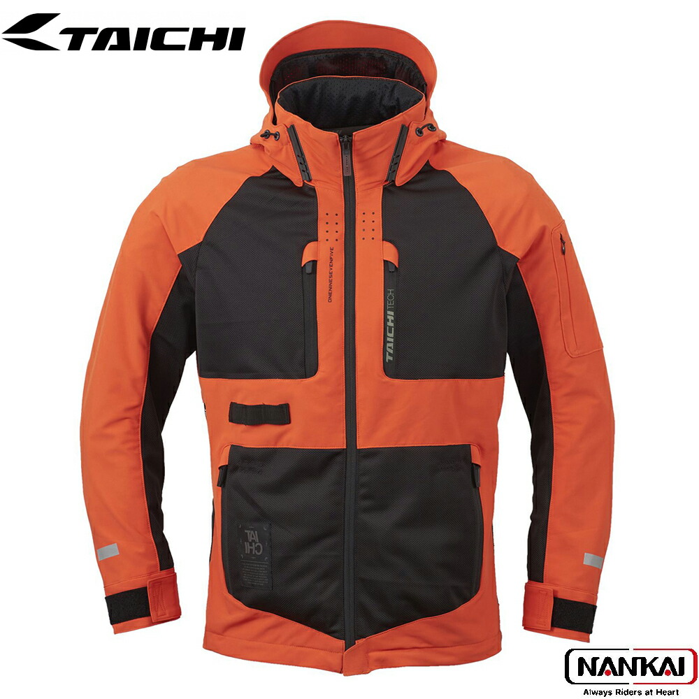 RS TAICHI (アールエスタイチ) AIR PARKA エアー パーカ ジャケット アパレル バイクウェア 軽量 自転車 BLACK/ORANGE RSJ354