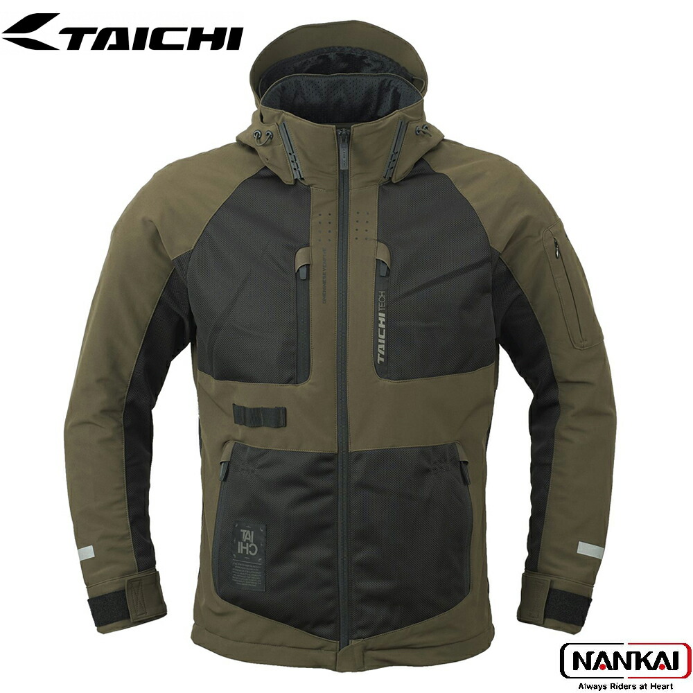 RS TAICHI (アールエスタイチ) AIR PARKA エアー パーカ ジャケット アパレル バイクウェア 軽量 自転車 BLACK/KHAKI RSJ354
