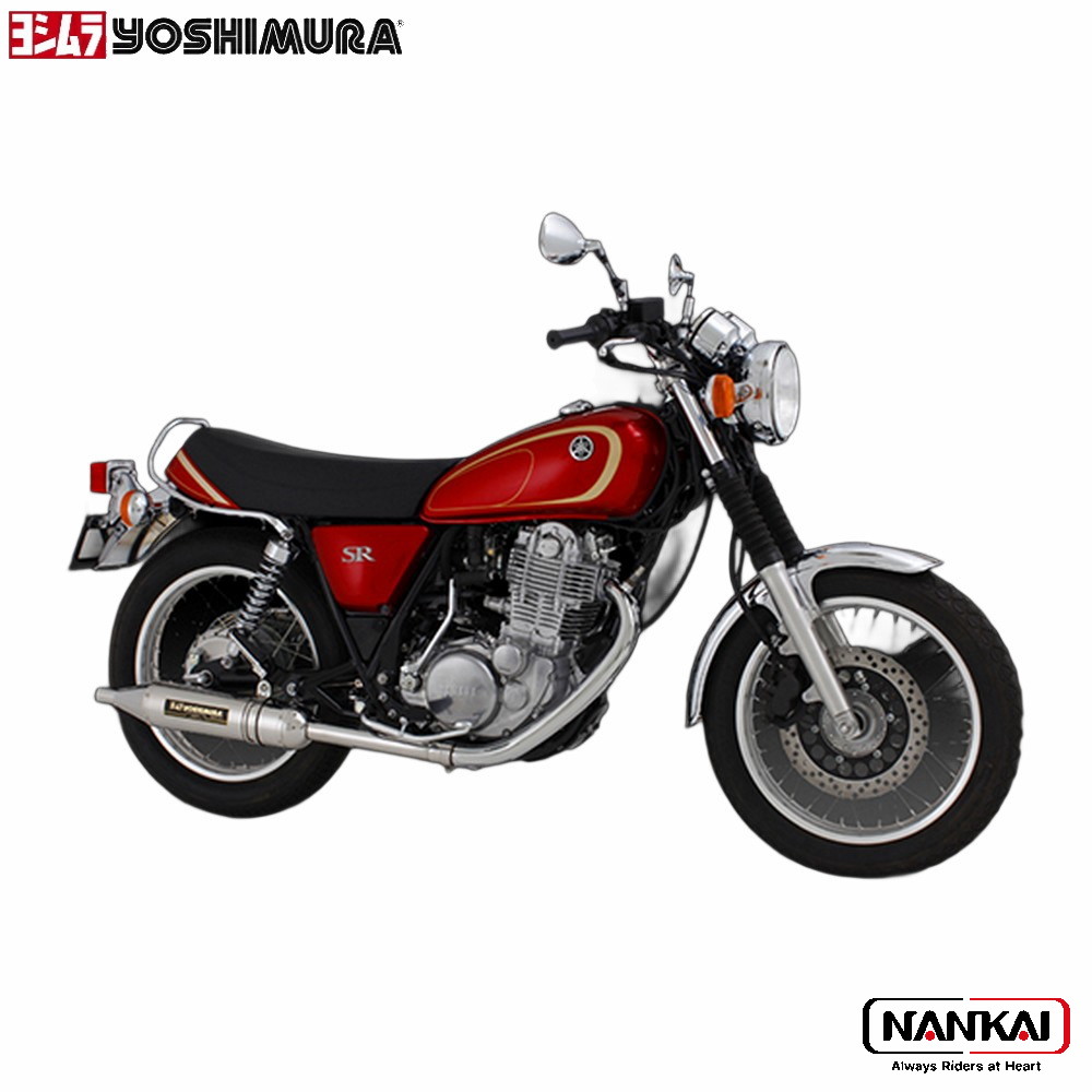 【7/18～26開催！店内全品で使える最大7,500円OFFクーポン企画】yoshimura ヨシムラ マフラー Slip-On PATRIOT サイクロン SS ステンレスカバー 政府認証 SR400 FI (10-) / キャブ車 (03-08)｜ナンカイブランドショップ