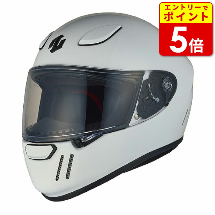【エントリーでP5倍！お買い物マラソン期間中】ジーロット ブレードランナー BRJ0011 SOLID WHITE ZEALOT BladeRunner バイク ヘルメット フルフェイス かっこいい おしゃれ画像