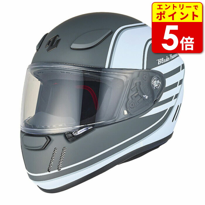 【エントリーでP5倍！お買い物マラソン期間中】ジーロット ブレードランナー BRJ0021 GRAPHIC EURO MATT GRAY ZEALOT BladeRunner バイク ヘルメット フルフェイス かっこいい おしゃれ画像