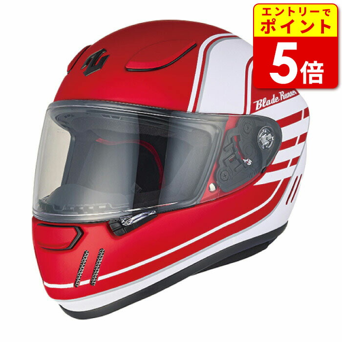 【エントリーでポイント5倍！お買い物マラソン期間中】ジーロット ブレードランナー BRJ0018 GRAPHIC EURO MATT RED ZEALOT BladeRunner バイク ヘルメット フルフェイス かっこいい おしゃれ画像