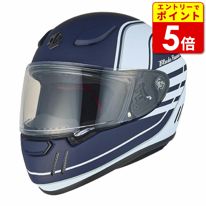 【エントリーでポイント5倍！お買い物マラソン期間中】ジーロット ブレードランナー BRJ0019 GRAPHIC EURO MATT BLUE ZEALOT BladeRunner バイク ヘルメット フルフェイス かっこいい おしゃれ画像