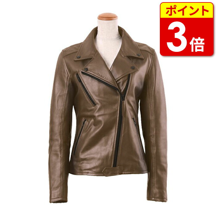 ロッソスタイルラボ ROL-13 ダブルレザージャケット ブラウン