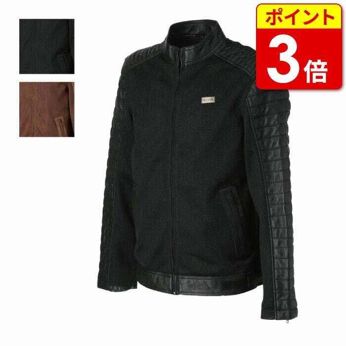 【当店ポイント3倍！お買い物マラソン期間中】ライズ RLSJ1301 BRIDGE MESH JACKET バイク レザージャケット ジャケット レザー かっこいい
