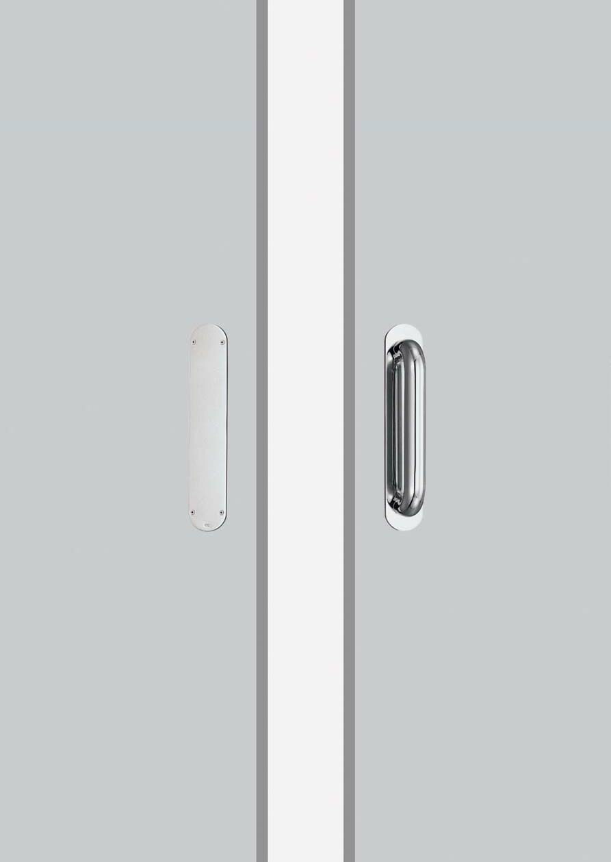 在庫確認可 ユニオン 直送 T5614-01-001-L330 建築用金物 アーキズム ドアハンドル プレート ステンレス ミラー 1セット（内外） L330