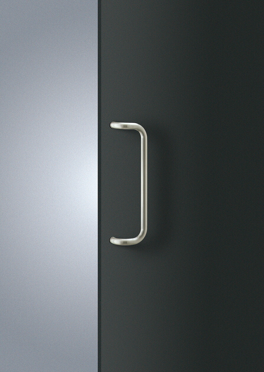 在庫確認可 ユニオン 直送 T7053-01-023-L450 建築用金物 ドアハンドル 押し棒 ステンレス ヘアライン 1セット（内外） L450