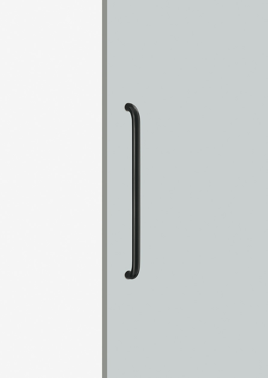 在庫確認可 ユニオン 直送 H1161-83-691 建築用金物 アーキズム ドアハンドル ケアハンドル AES ブラック 1セット(内外) L629