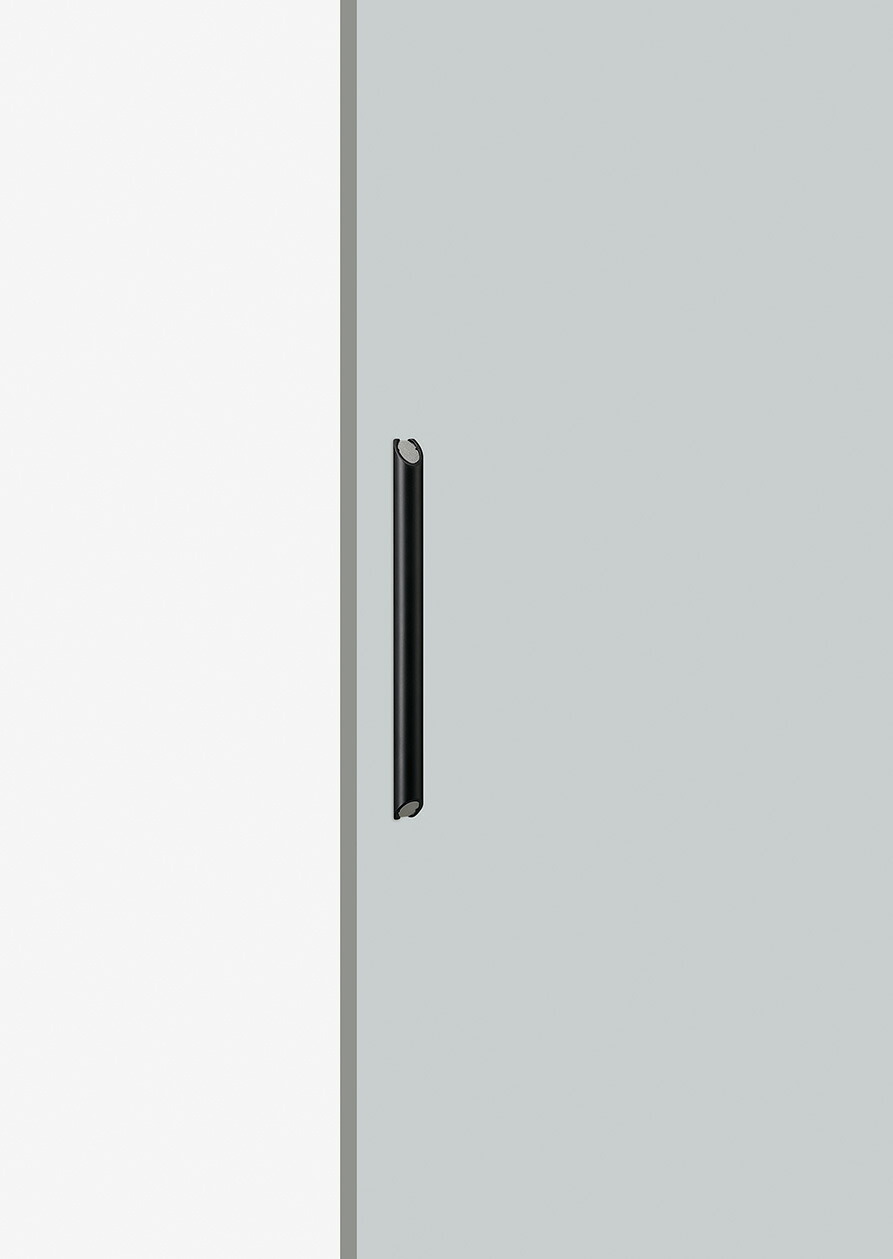 在庫確認可 ユニオン 直送 H1187-51-651-L400 建築用金物 アーキズム ドアハンドル ケアハンドル ABS ブラックペイント＋アルミ ユニフロストシルバー 1セット（内外） L400｜NORTH WORK STORE