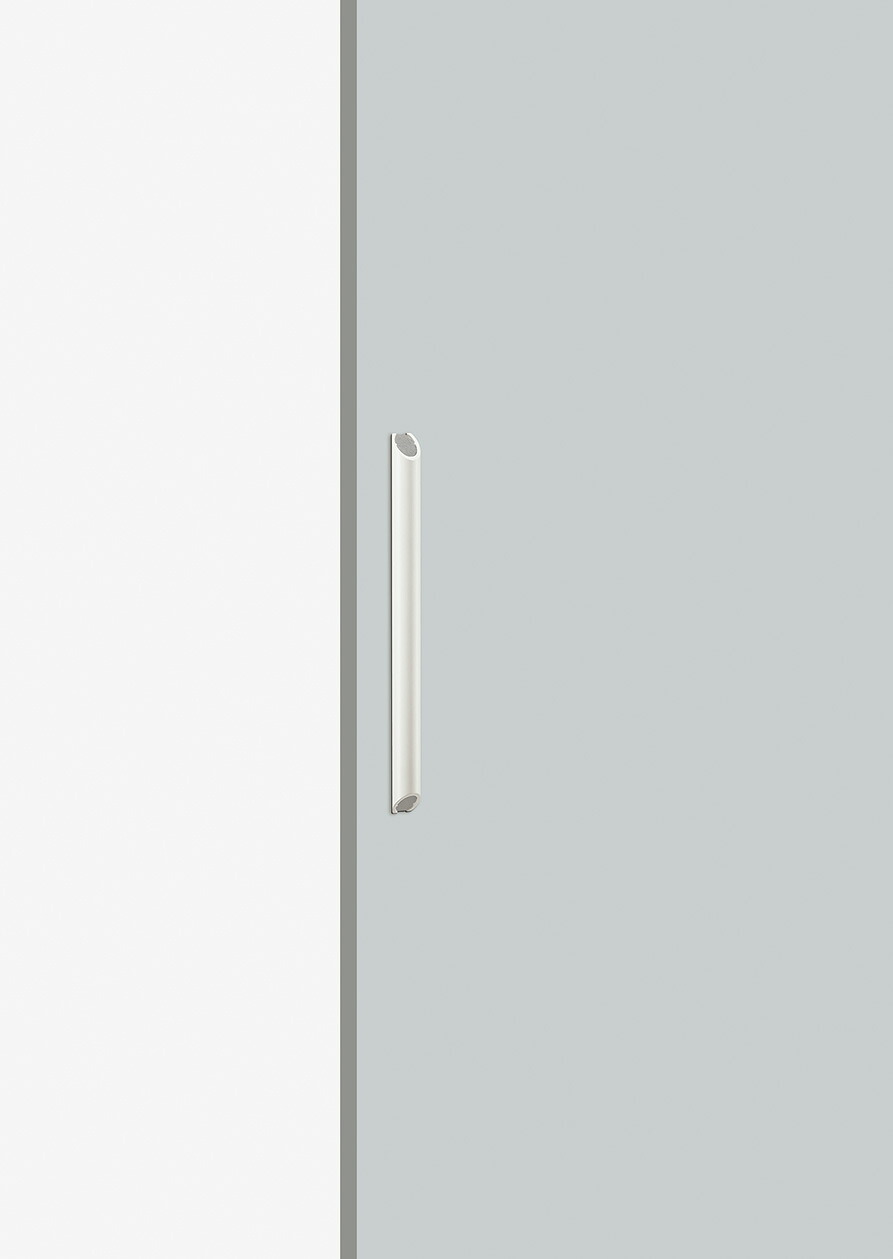 在庫確認可 ユニオン 直送 H1187-51-658-L400 建築用金物 アーキズム ドアハンドル ケアハンドル ABS ホワイトペイント＋アルミ ユニフロストシルバー 1セット（内外） L400｜NORTH WORK STORE