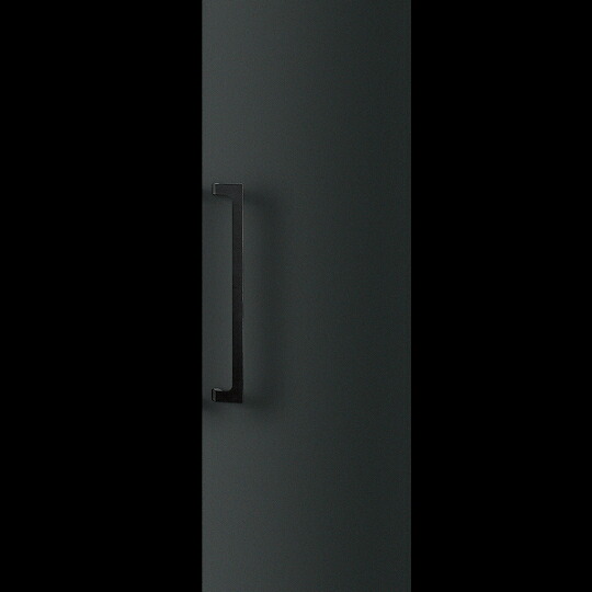 店卸し資産突きとめる可 単位労働組合 直送 T1050-25-191 築き上げる用鉄器 アーキズム 部屋の入り口手持ち部分 押し棒 ユニ役をつける ストーンブラストブラック 1書き割り（内外） L500