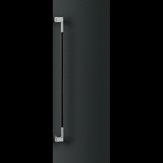 在庫確認可 ユニオン 直送 T11000-19-991-L1050 建築用金物 アーキズム ドアハンドル 押し棒 カーボン ブラック＋ブラス クロム 1セット（内外） L1050