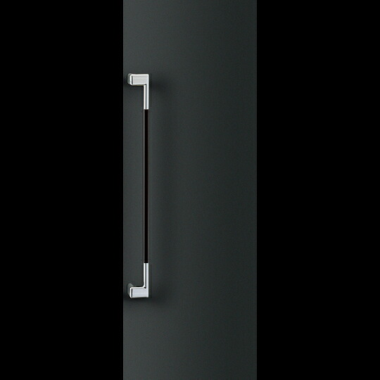 在庫確認可 ユニオン 直送 T11000-19-991-L800 建築用金物 アーキズム ドアハンドル 押し棒 カーボン ブラック+ブラス クロム 1セット(内外) L800