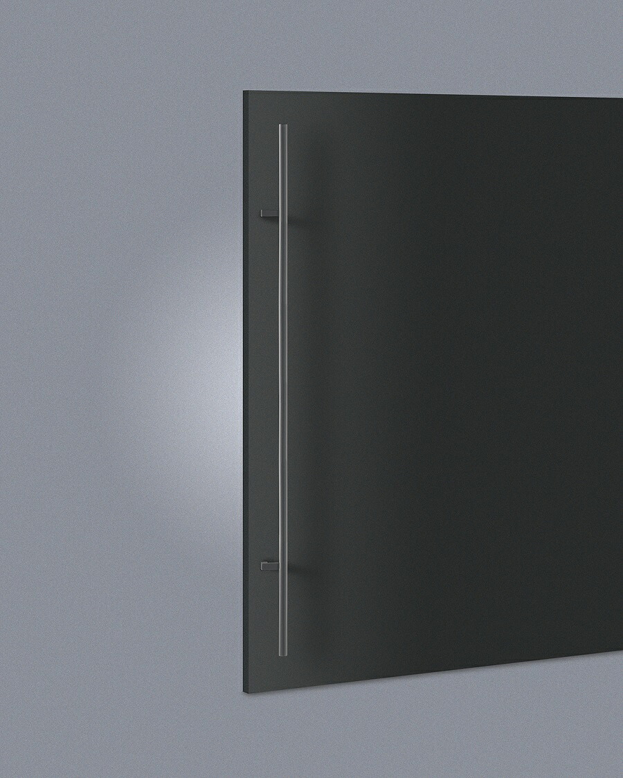 在庫確認可 ユニオン 直送 T1278-01-051-L1800 建築用金物 アーキズム ドアハンドル 押し棒 ステンレス パウダリーブラックペイント 1セット（内外） L1800