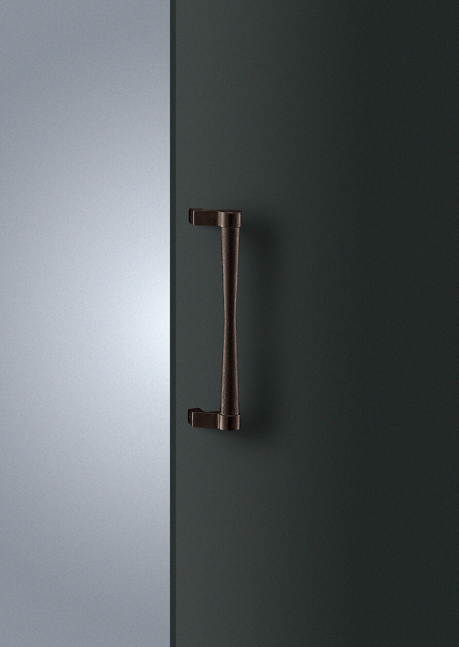 在庫確認可 ユニオン 直送 T2235-71-068 建築用金物 アーキズム ドアハンドル 押し棒 南部鉄 鉄サビペイント 1セット（内外） L455