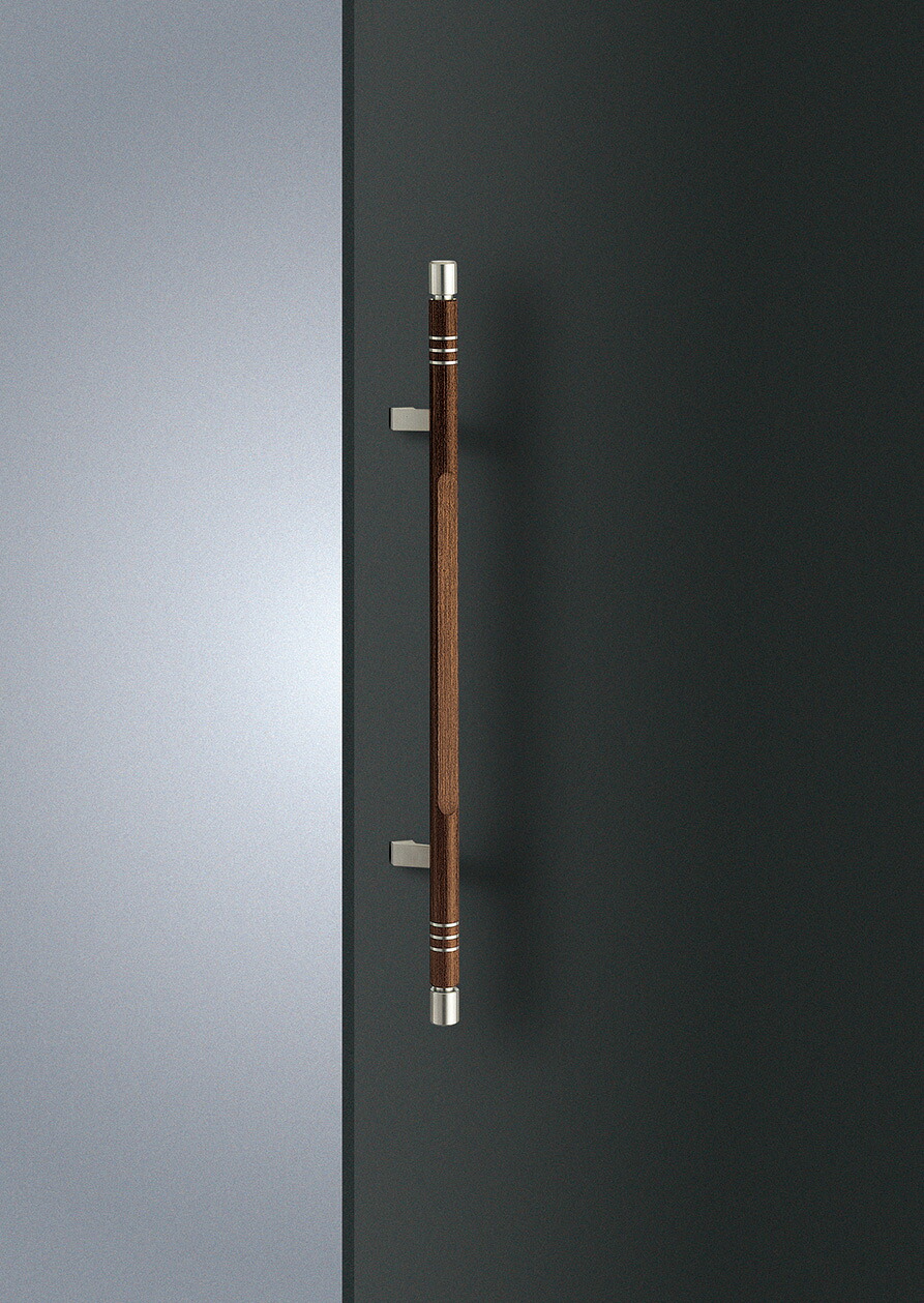 在庫確認可 ユニオン 直送 T2412-36-187-L800 建築用金物 アーキズム ドアハンドル 押し棒 ユニウッド スコッチ＋ステンレス ヘアライン 1セット（内外） L800 56,053円
