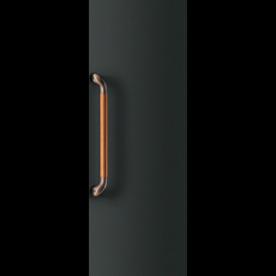 在庫確認可 ユニオン 直送 T8850-39-056 建築用金物 アーキズム ドアハンドル 押し棒 ユニウッド ブラウン＋ブラス 硫化イブシダークブロンズ 1セット（内外） L600