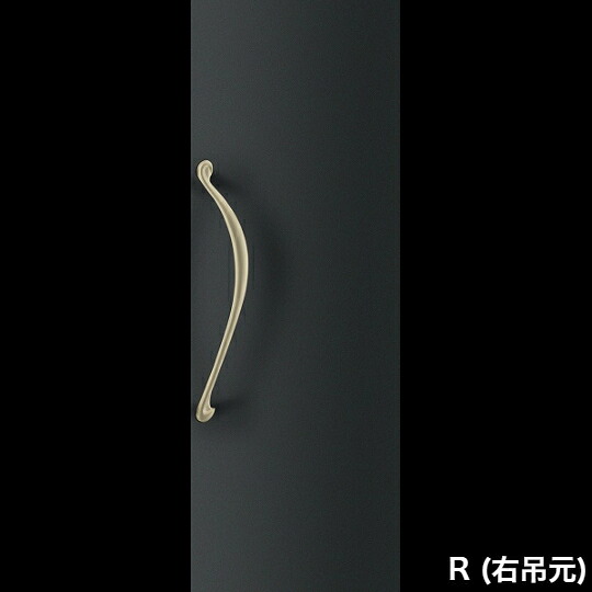 在庫確認可 ユニオン 直送 T1028-10-074-R 右吊元 建築用金物 アーキズム ドアハンドル 押し棒 洋白キャスト サティーナ 1セット（内外） L600