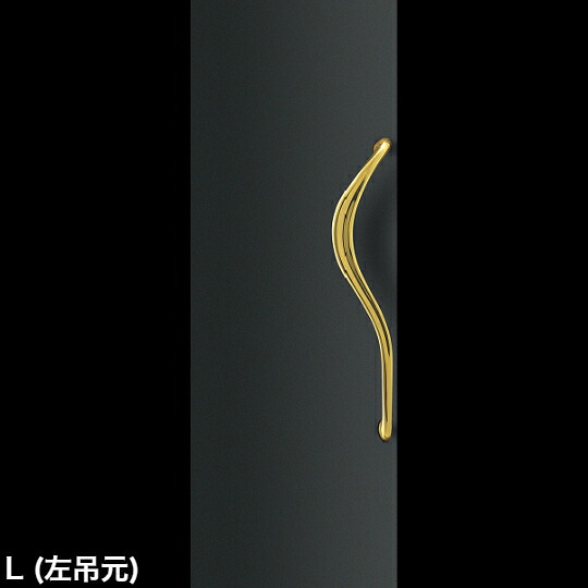 在庫確認可 ユニオン 直送 T1051-15-001-L 左吊元 建築用金物 アーキズム ドアハンドル 押し棒 ブラスキャスト ミラー 1セット（内外） L695