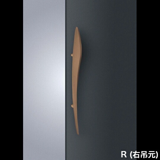 在庫確認可 ユニオン 直送 T1243-25-047-R 右吊元 建築用金物 アーキズム ドアハンドル 押し棒 ユニキャスト ブラストアンバー 1セット（内外） L900