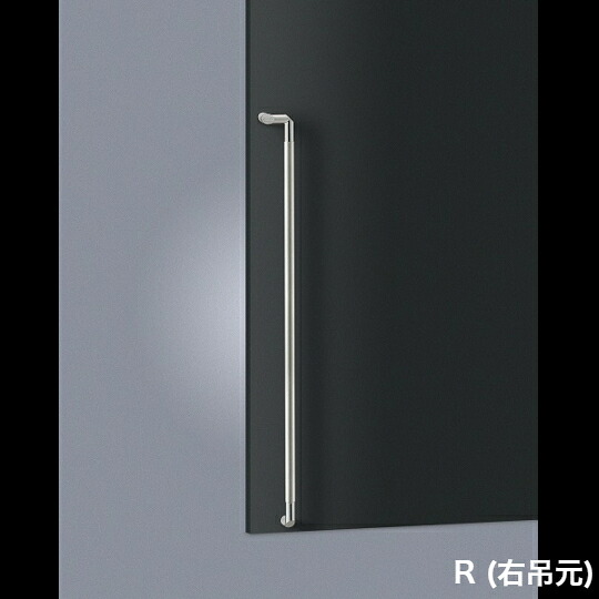 在庫確認可 ユニオン 直送 T2093-01-024-R 右吊元 建築用金物 アーキズム ドアハンドル 押し棒 ステンレス ヘアライン＋ミラー 1セット（内外） L1341