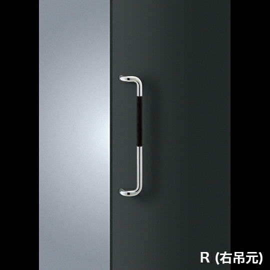 店卸し資産突きとめる可 単位労働組合 直送 T2770-10-130-L600-R 右吊元 組みたてる用鉄器 アーキズム 部屋の入り口手持ち部分 押し棒 除電ABS 黒いこと＋ステンレス鋼 鏡鑑 1書き割り（内外） L600