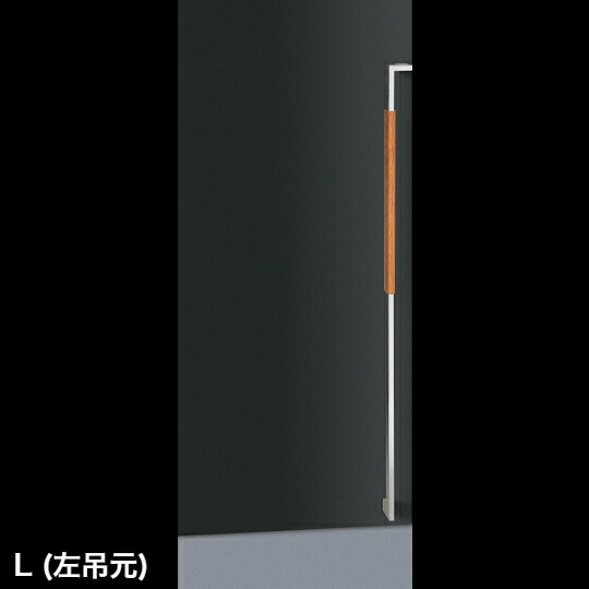 在庫確認可 ユニオン 直送 T617-36-051-L 左吊元 建築用金物 アーキズム ドアハンドル 押し棒 ユニウッド ブラウン＋ステンレス ミラー 1セット（内外） L1500