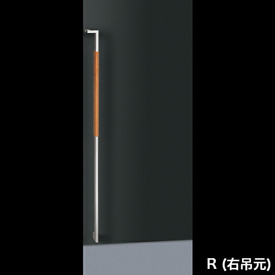 在庫確認可 ユニオン 直送 T617-36-051-R 右吊元 建築用金物 アーキズム ドアハンドル 押し棒 ユニウッド ブラウン＋ステンレス ミラー 1セット（内外） L1500