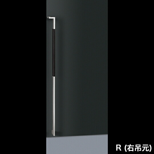 在庫確認可 ユニオン 直送 T617-36-102-R 右吊元 建築用金物 アーキズム ドアハンドル 押し棒 ユニウッド ブラック+ステンレス ミラー 1セット(内外) L1500|NORTH WORK STORE