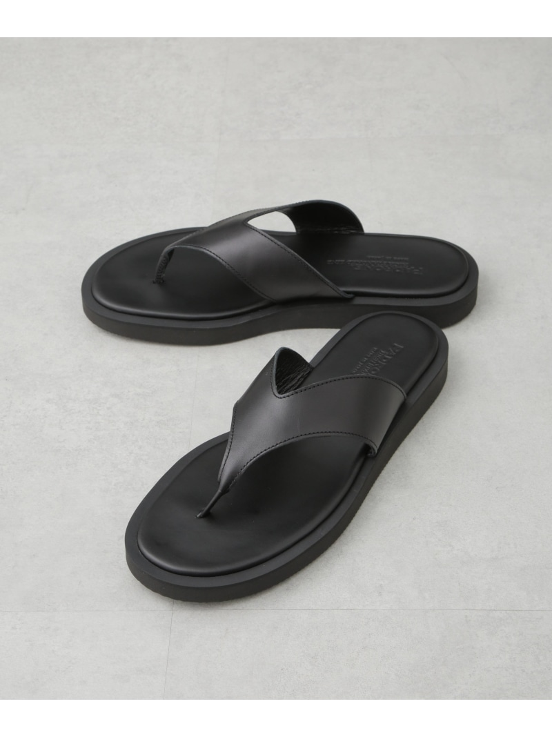 PADRONE THE STANDARD LINE/別注 THONG SANDAL / トングレザーサンダル NANO universe ナノユニバース シューズ・靴 サンダル ブラック【送料無料】[ Fashion]｜NANO universe