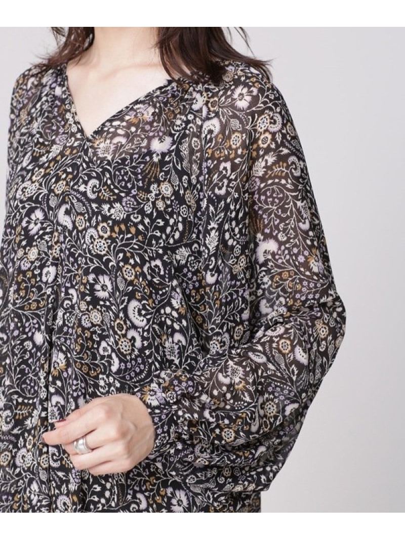 楽天1位 エスニックフラワープリントカフタンワンピース Nano Universe ナノユニバース ワンピース ワンピースその他 ブラック ブラウン Rakuten Fashion 最終値下げ Www Estelarcr Com