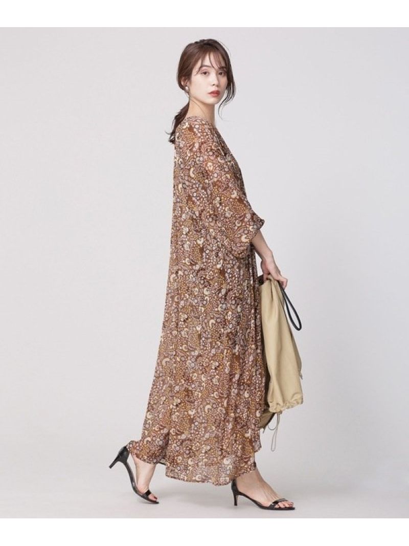 楽天1位 エスニックフラワープリントカフタンワンピース Nano Universe ナノユニバース ワンピース ワンピースその他 ブラック ブラウン Rakuten Fashion 最終値下げ Www Estelarcr Com