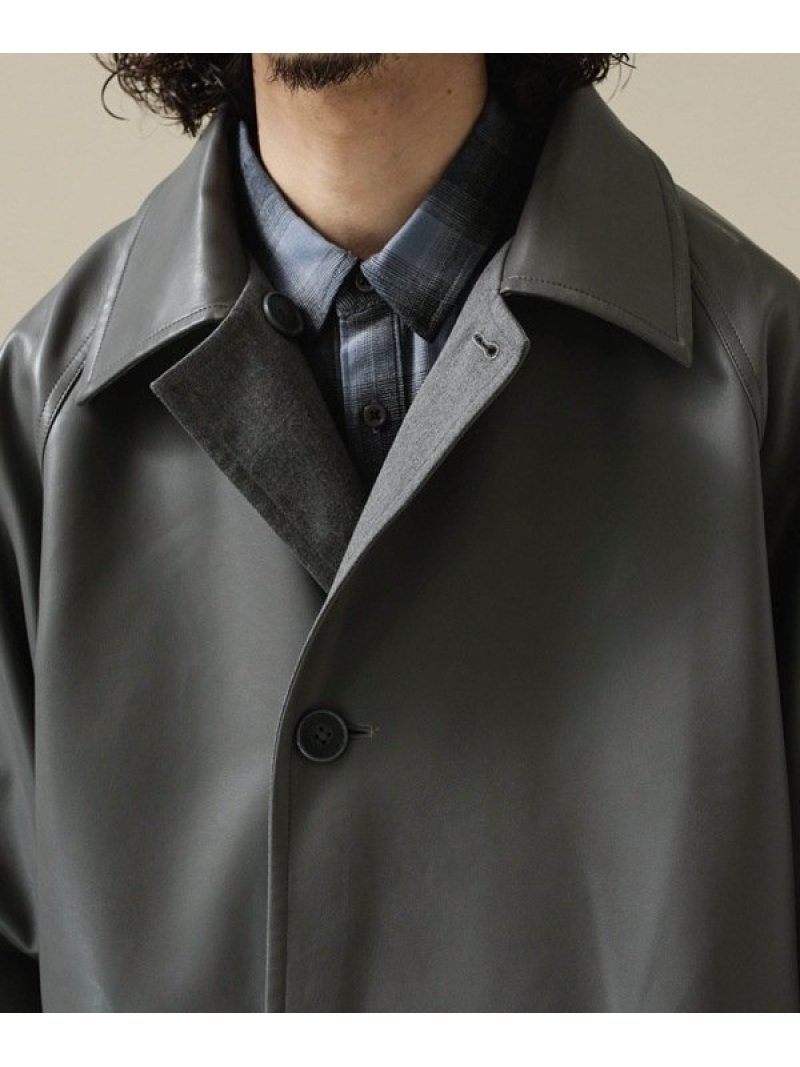 Vegan Leather ナノユニバース Universe コート Nano リバーシブルコート