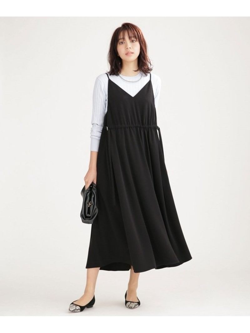 クリスマスファッション ワンピース ナノユニバース Nano Universe Fashion 前後2wayキャミソールワンピース Rakuten ワンピース グレー 先行予約 送料無料 ブラック ワンピースその他 Www Dgb Gov Bf
